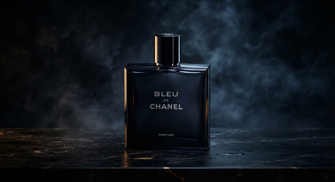 Artistic rendering inspired by Chanel Bleu de Chanel