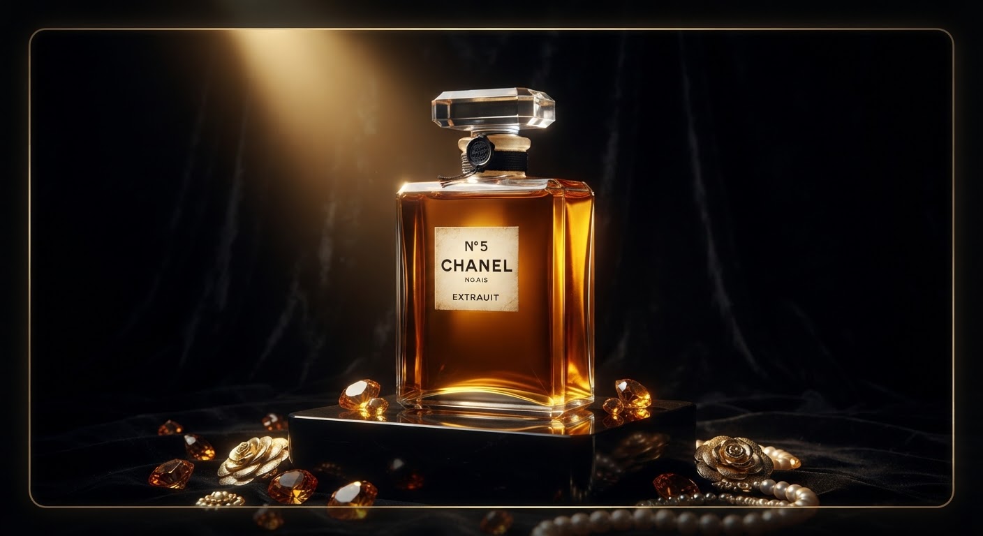 Artistic rendering inspired by Chanel Chanel No 5